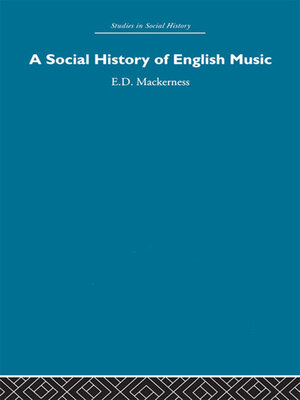 cover image of A Social History of English Music